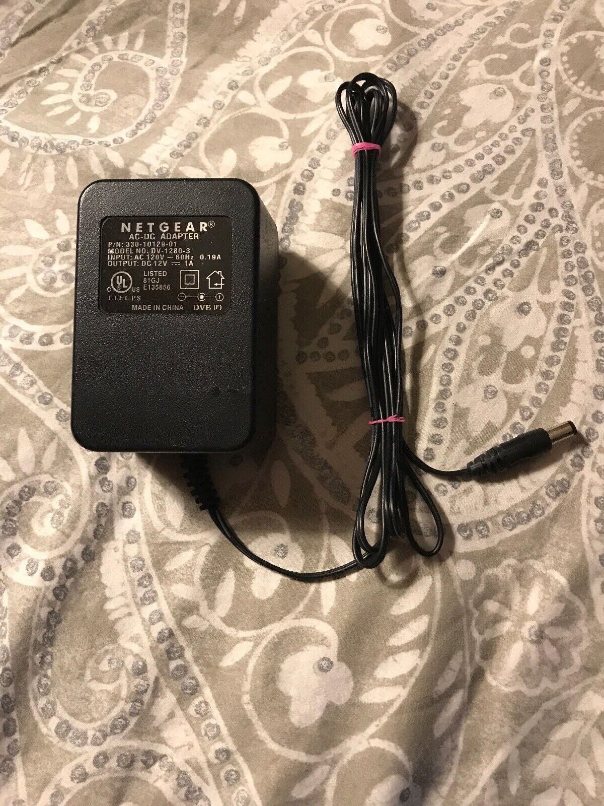 100% Brand New & High Quality NETGEAR +12V 1A 12W AC DC Adapter DV-1280-3 330-10129-01 P